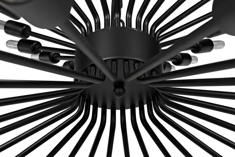 Mancini Chandelier, Black Iron