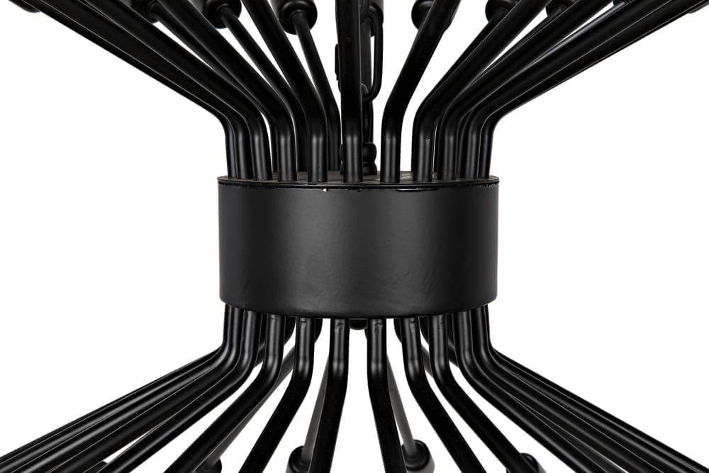Mancini Chandelier, Black Iron