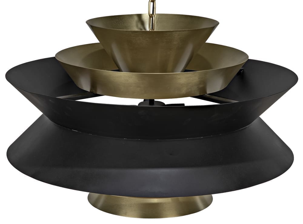 Arion Pendant, Iron with Brass Finish