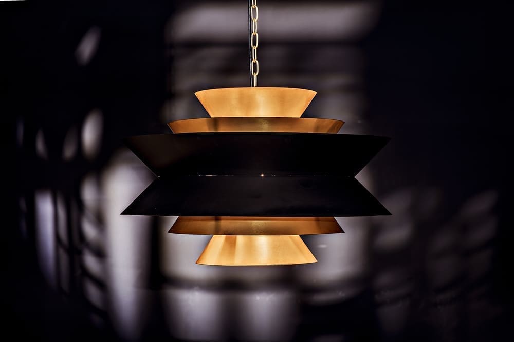Arion Pendant, Iron with Brass Finish