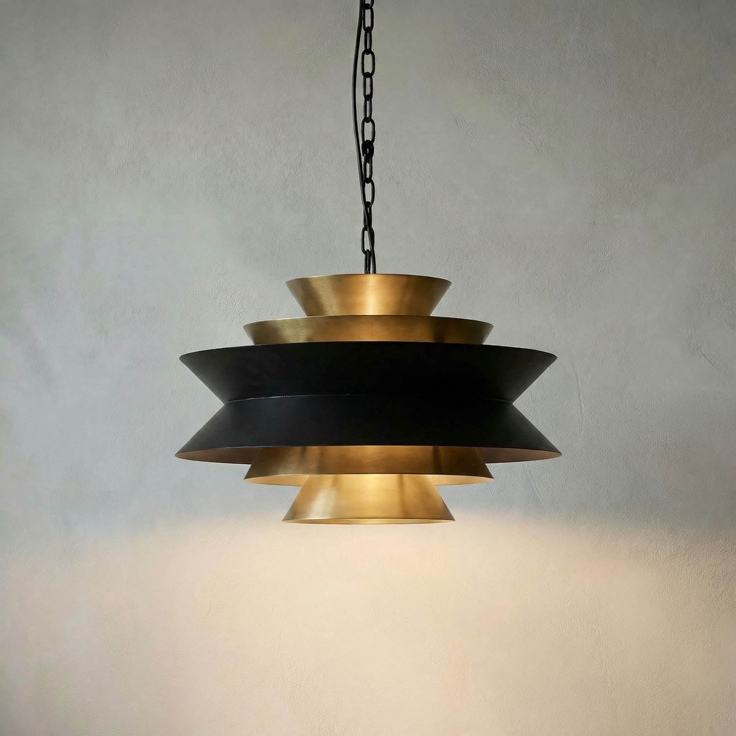 Arion Pendant, Iron with Brass Finish by Noir