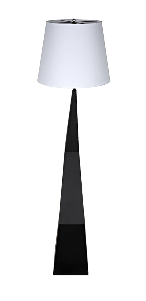 Rhombus Floor Lamp with Shade, Black Metal