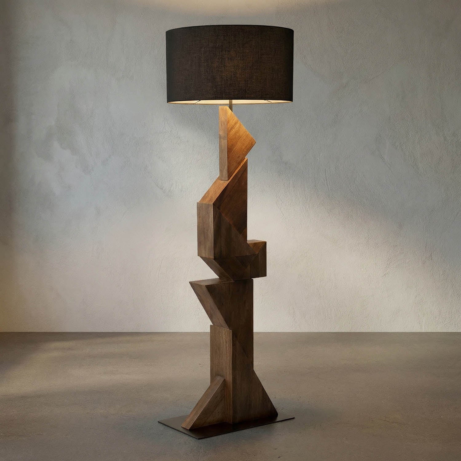 Enigma I Floor Lamp with Shade by Noir