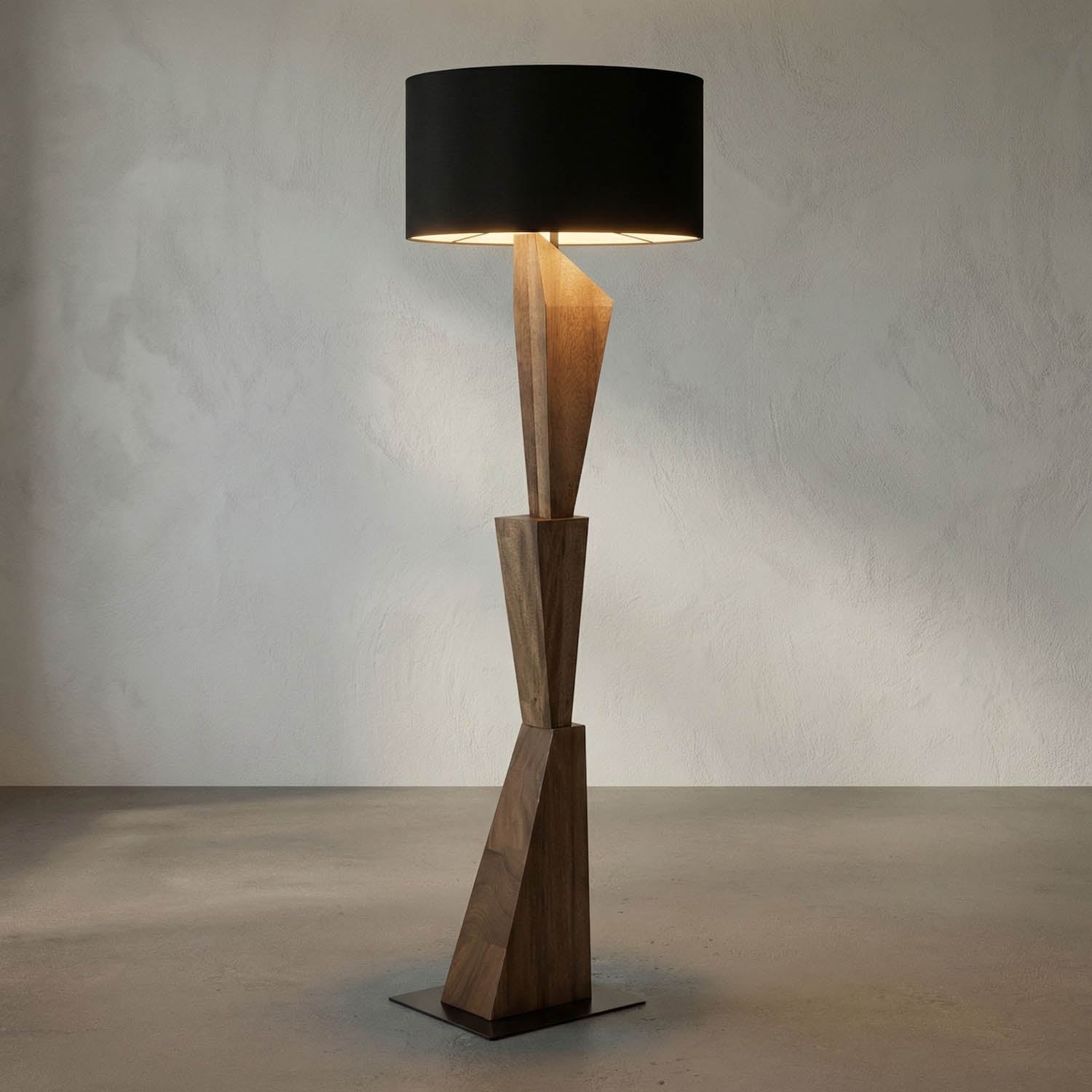 Enigma II Floor Lamp with Shade by Noir