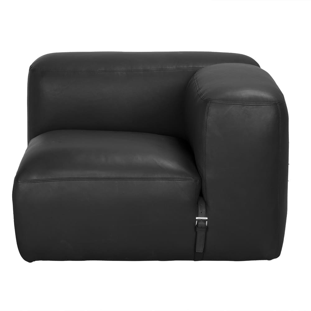 Augustus Modular Sofa, Right Corner, Santosa Matte Black