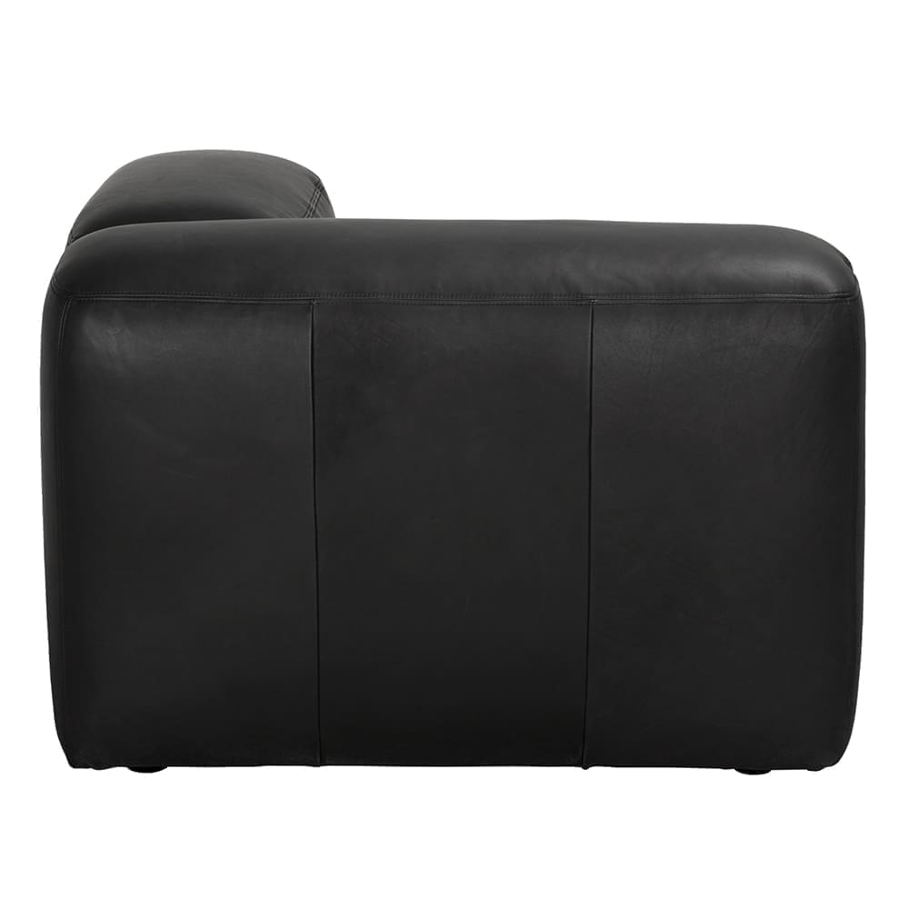 Augustus Modular Sofa, Right Corner, Santosa Matte Black