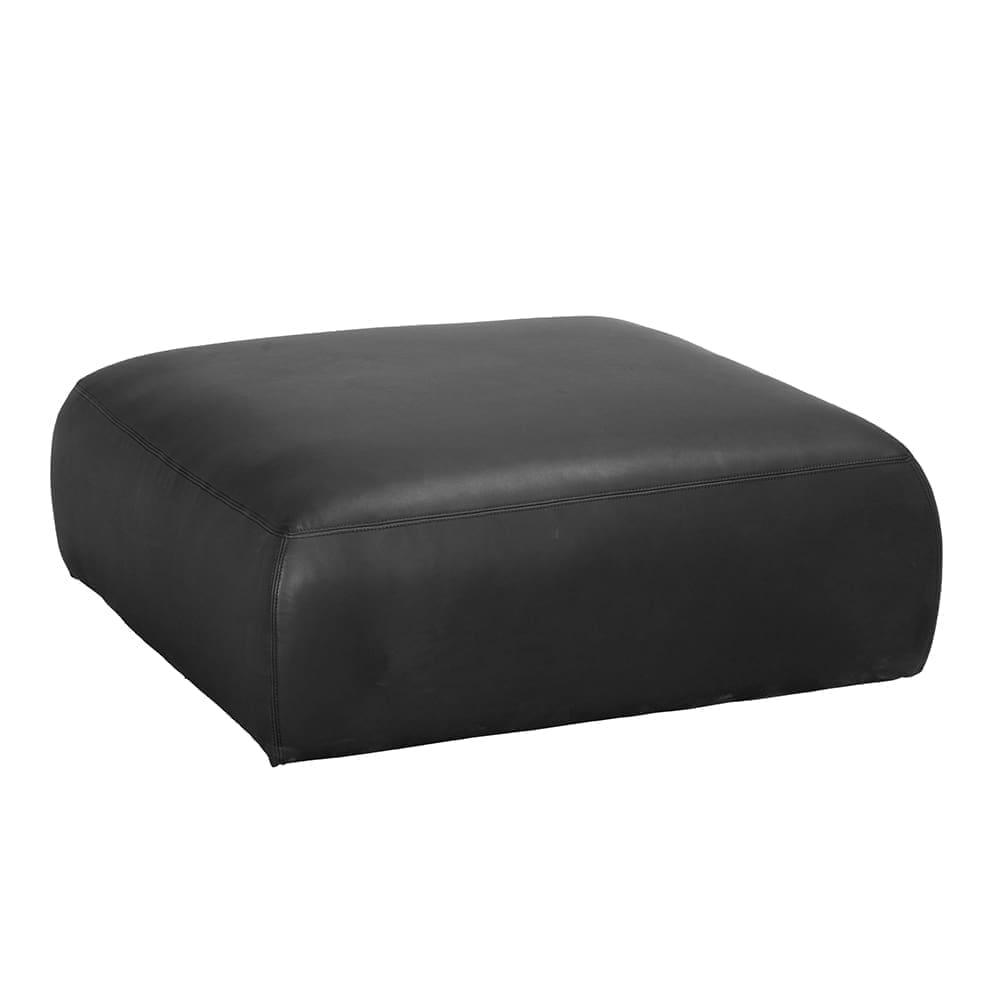 Augustus Modular Sofa, Ottoman, Santosa Matte Black Leather