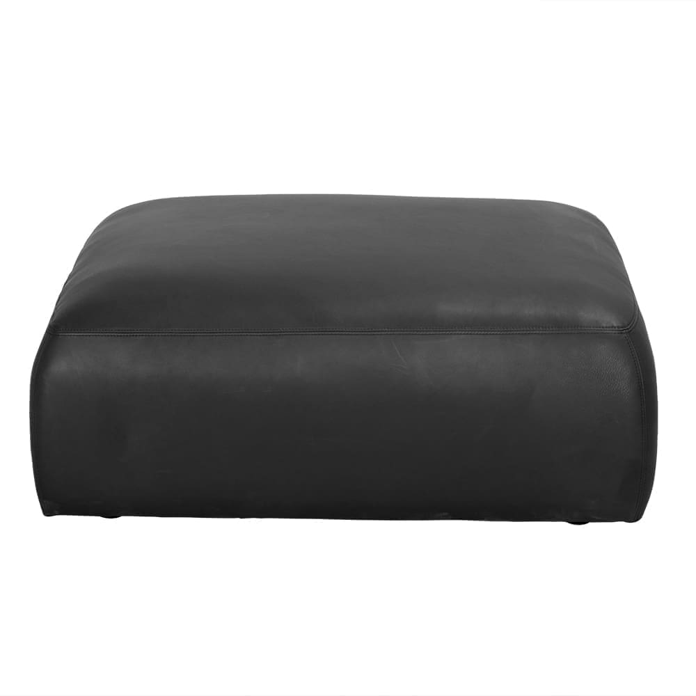 Augustus Modular Sofa, Ottoman, Santosa Matte Black Leather