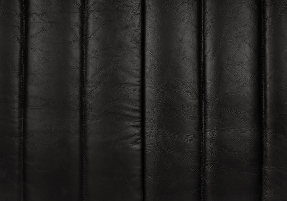 Khann Sofa, Ebony Black Leather