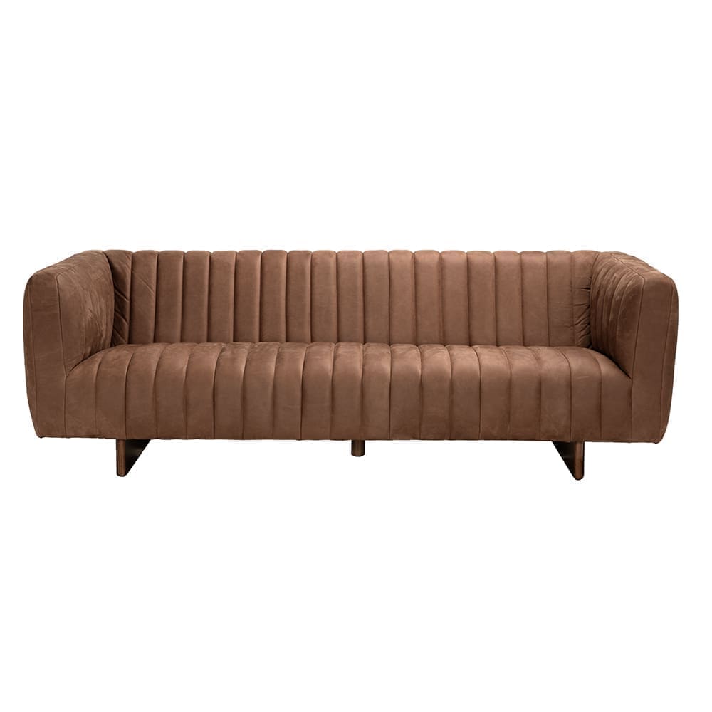 Khann Sofa, Orris Brown Leather