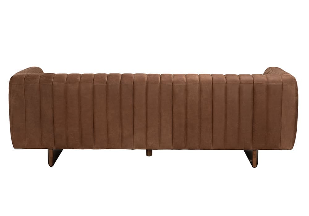 Khann Sofa, Orris Brown Leather