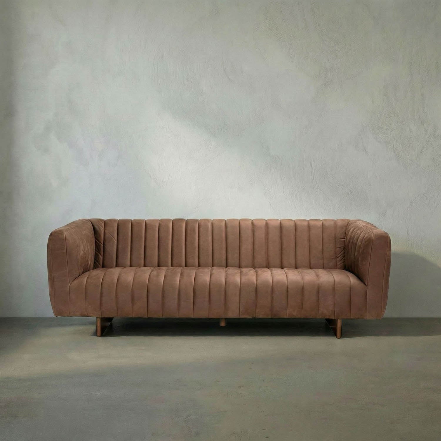 Khann Sofa, Orris Brown Leather by Noir