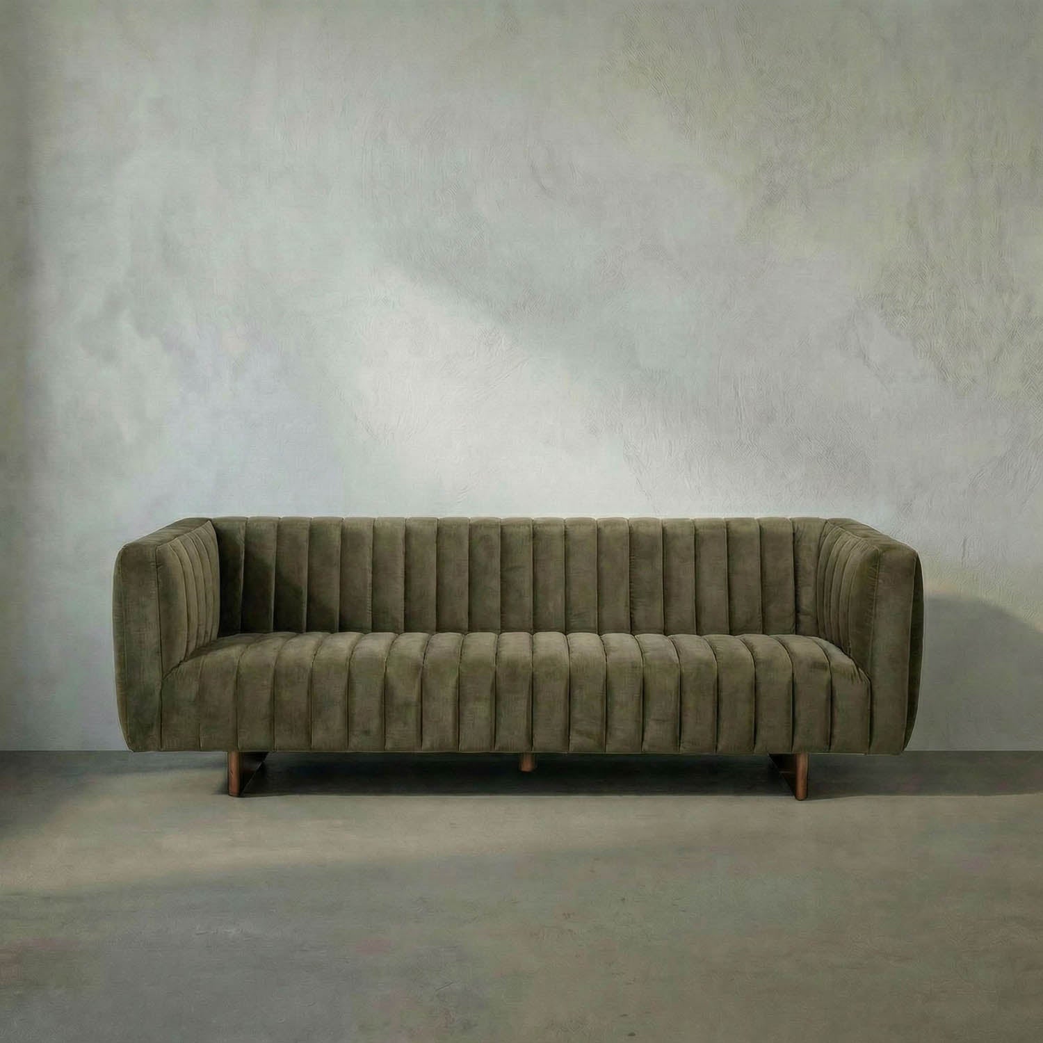 Khann Sofa, Green Performance Velvet by Noir