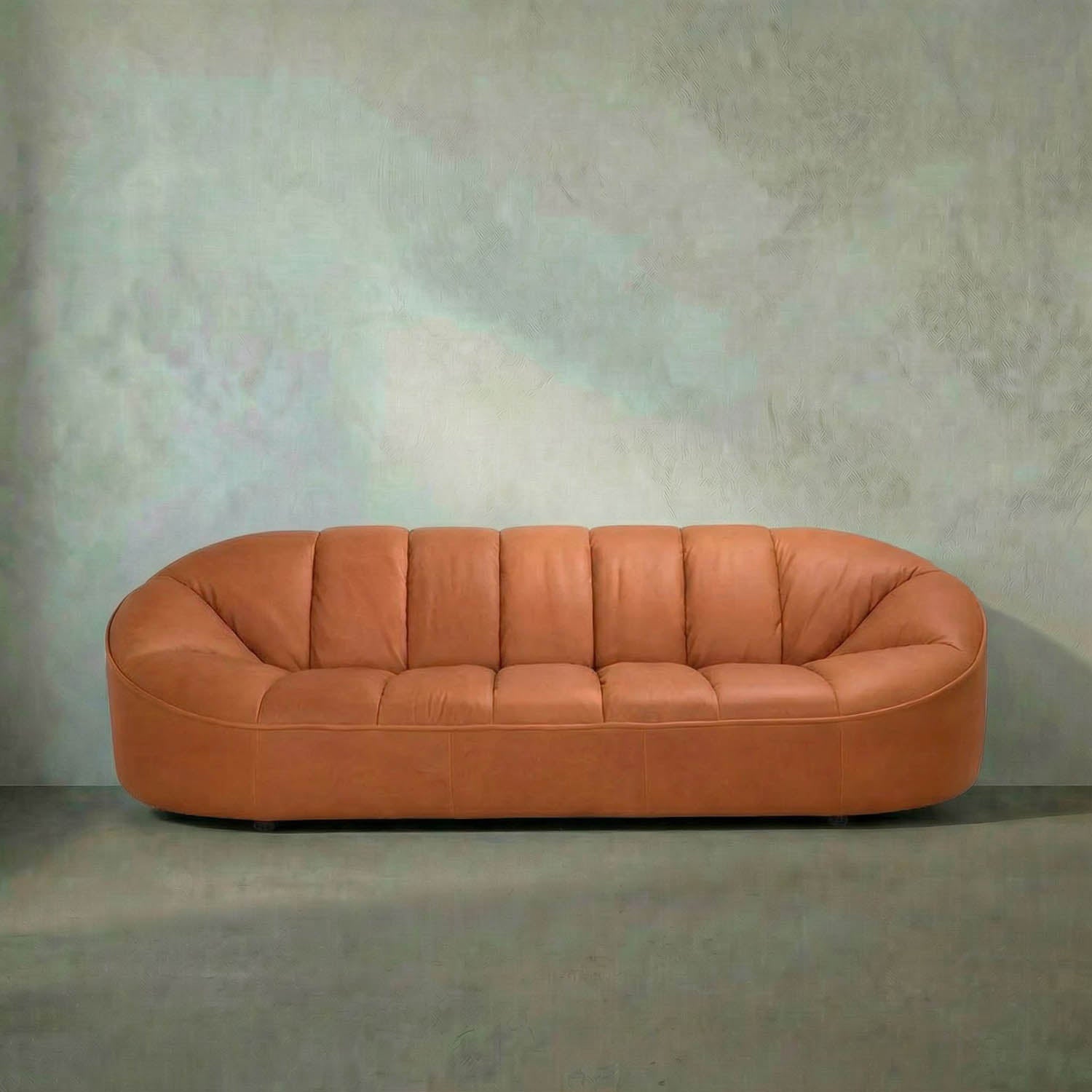 Amadeus Sofa, Roman Red Leather by Noir