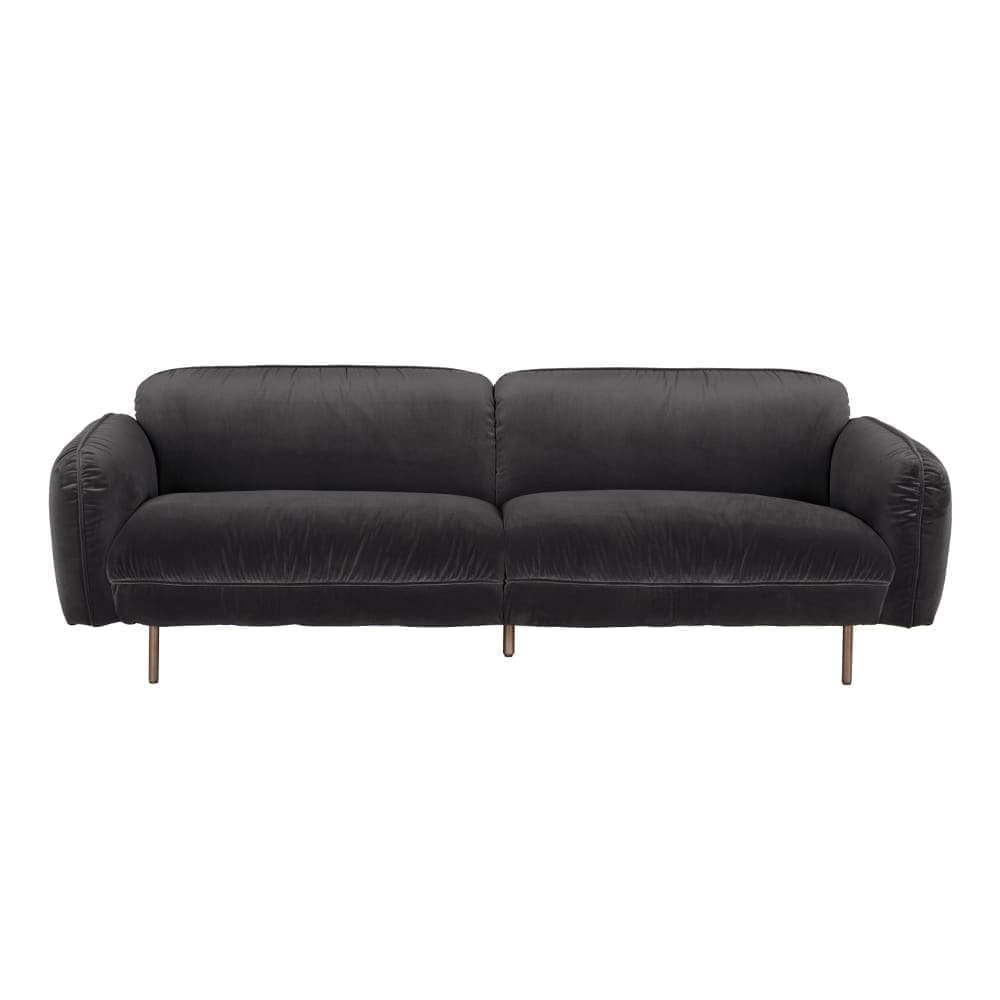 Franklin Sofa, Grey Velvet