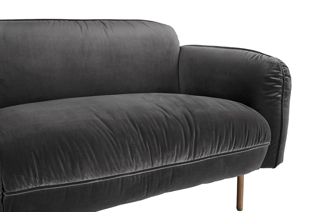 Franklin Sofa, Grey Velvet