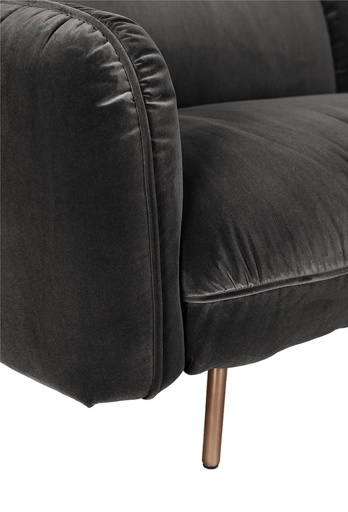 Franklin Sofa, Grey Velvet