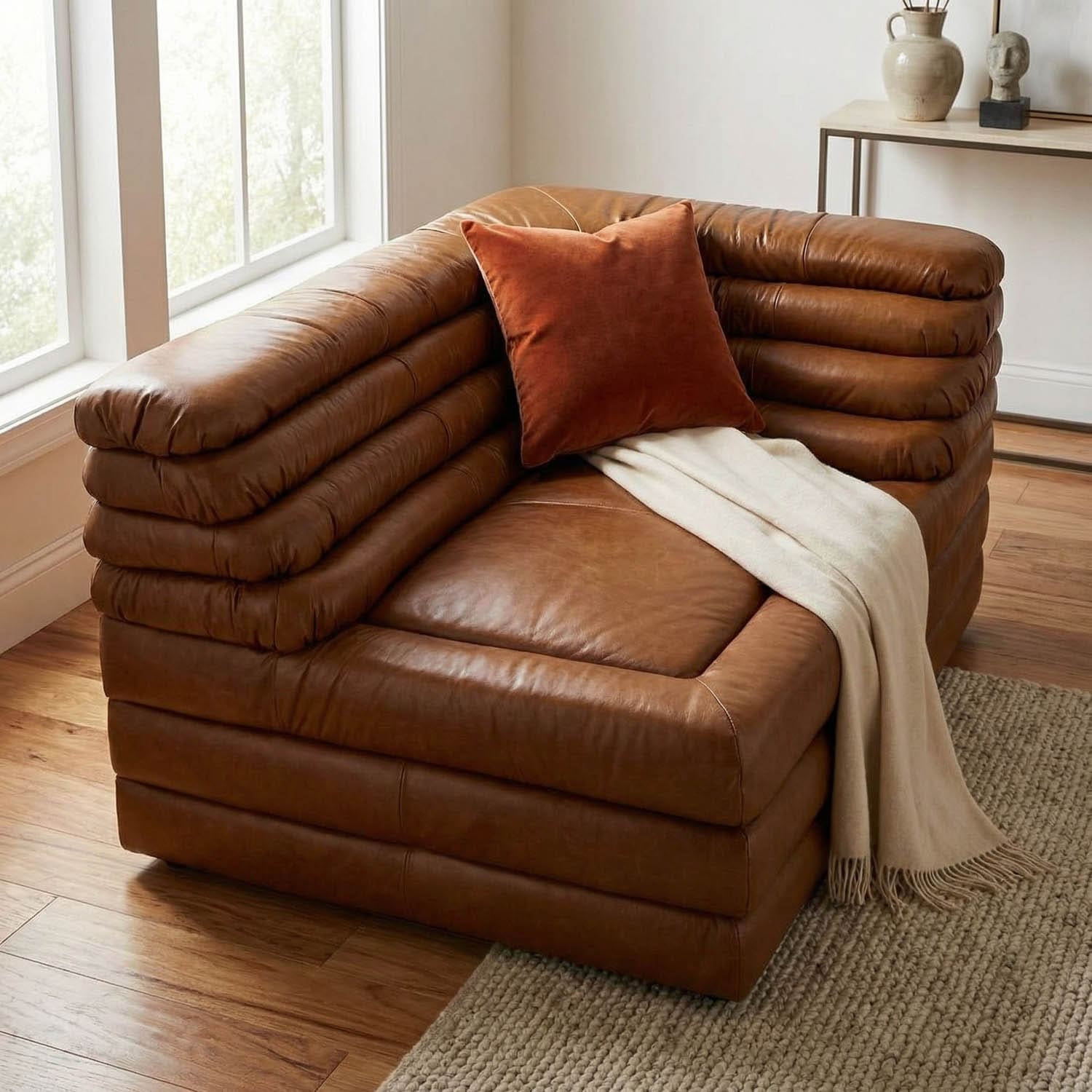 BANDERA SOFA, R, Roche Tan Leather
