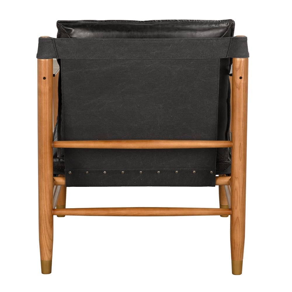 Luther Chair, Ebony Black Leather