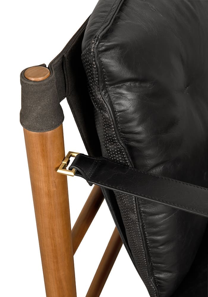 Luther Chair, Ebony Black Leather