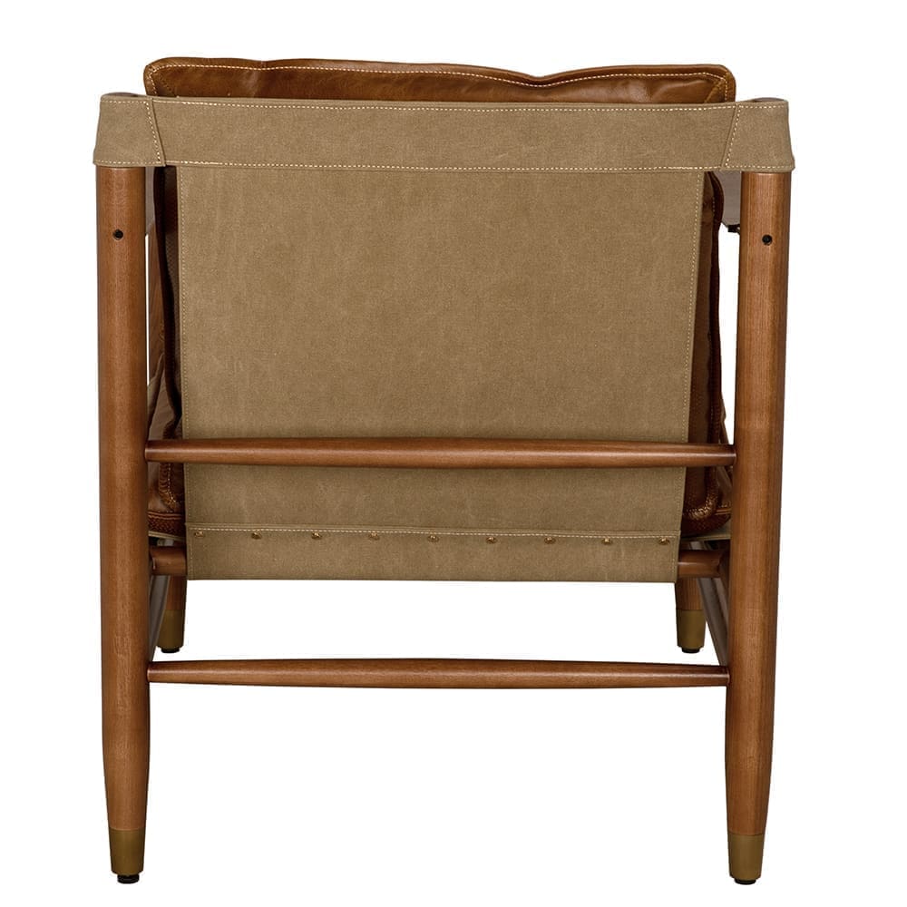 Luther Chair, Cuba Brown Leather w Canvas
