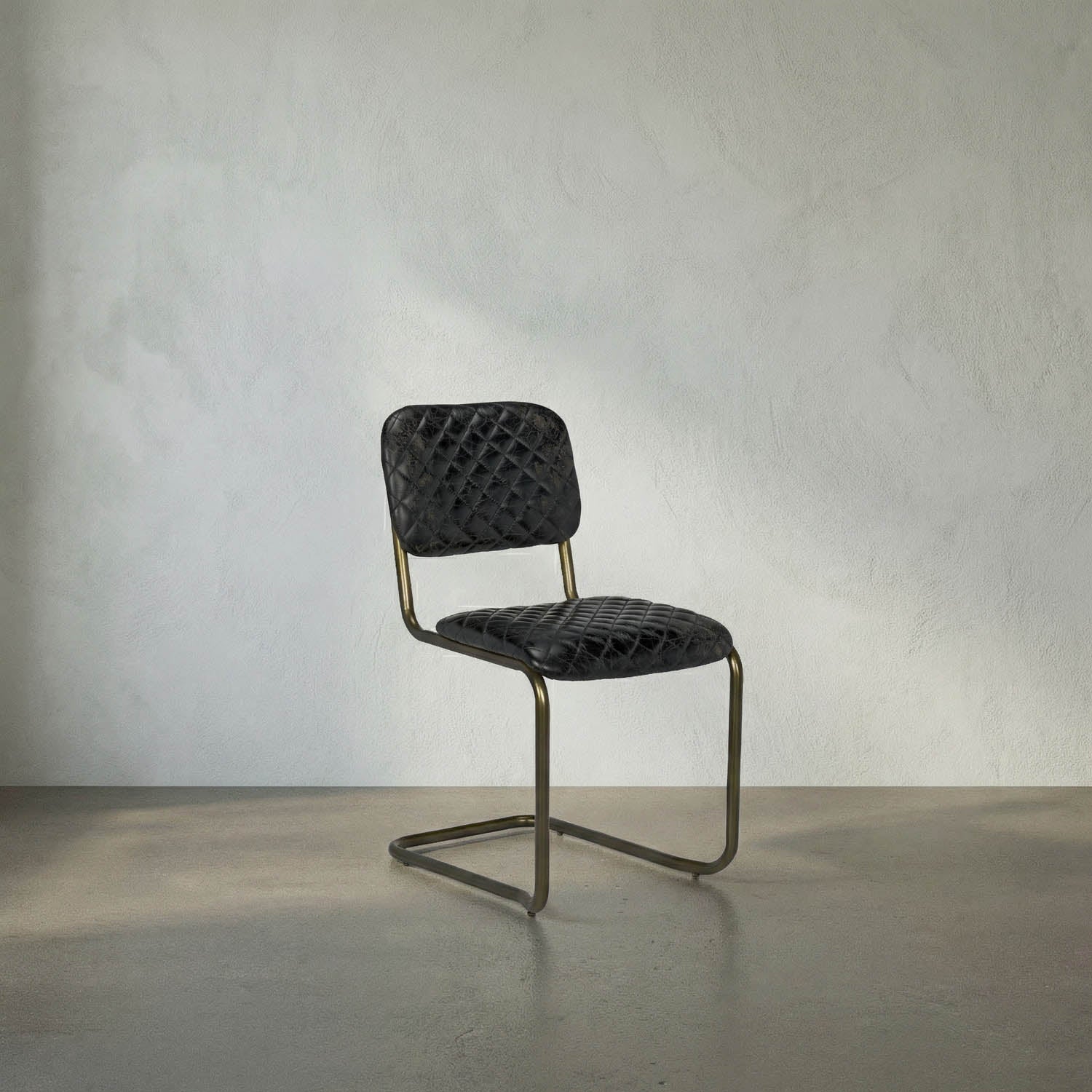 0037 Dining Chair, Iron and Leather by Noir