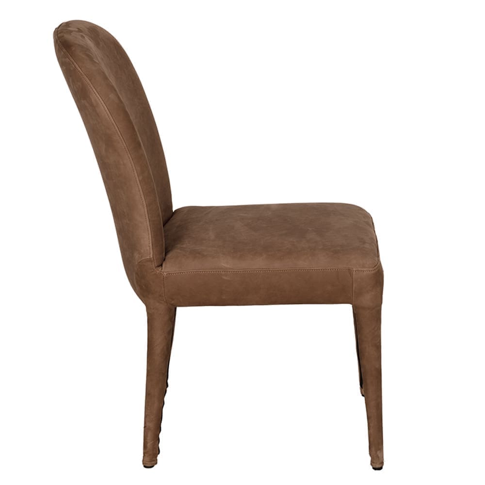 Georgia Dining Chair, Orris Brown Leather