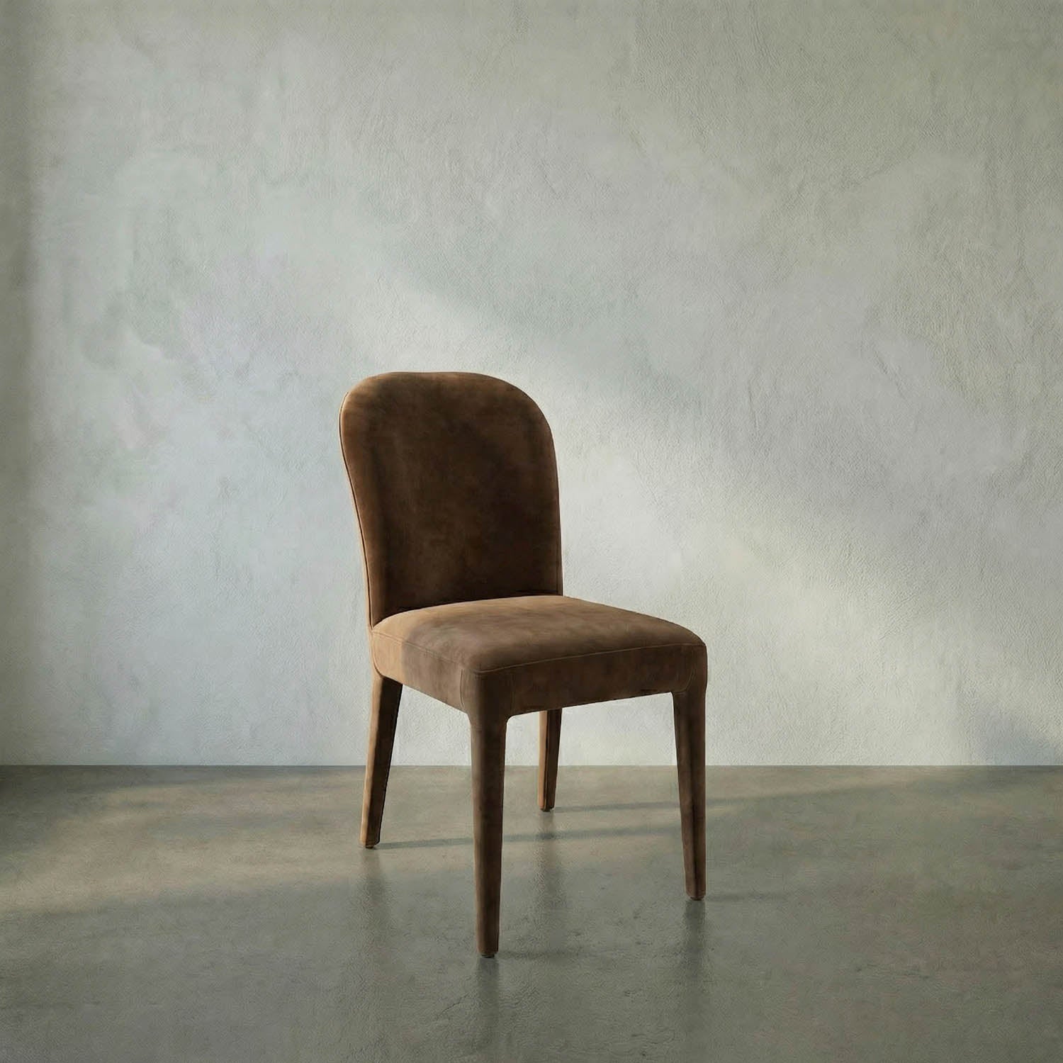 Georgia Dining Chair, Orris Brown Leather by Noir