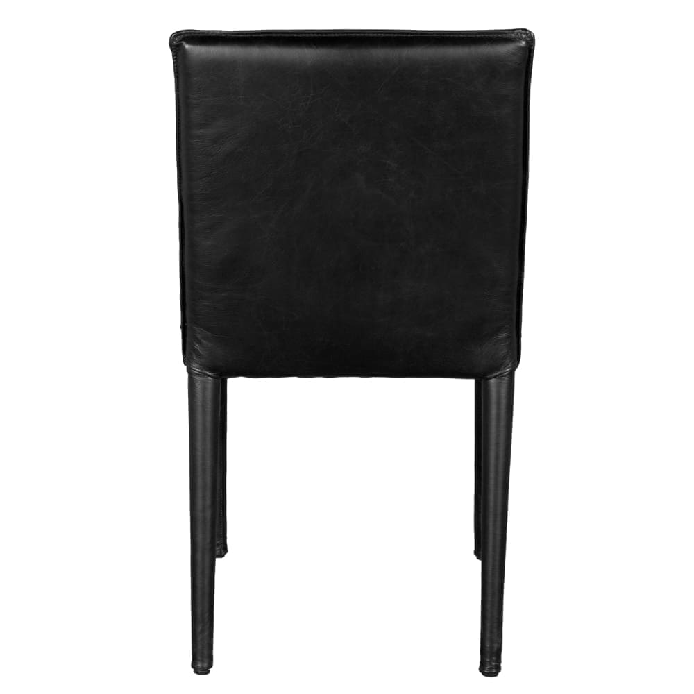 Newton Dining Chair, Ebony Black Leather