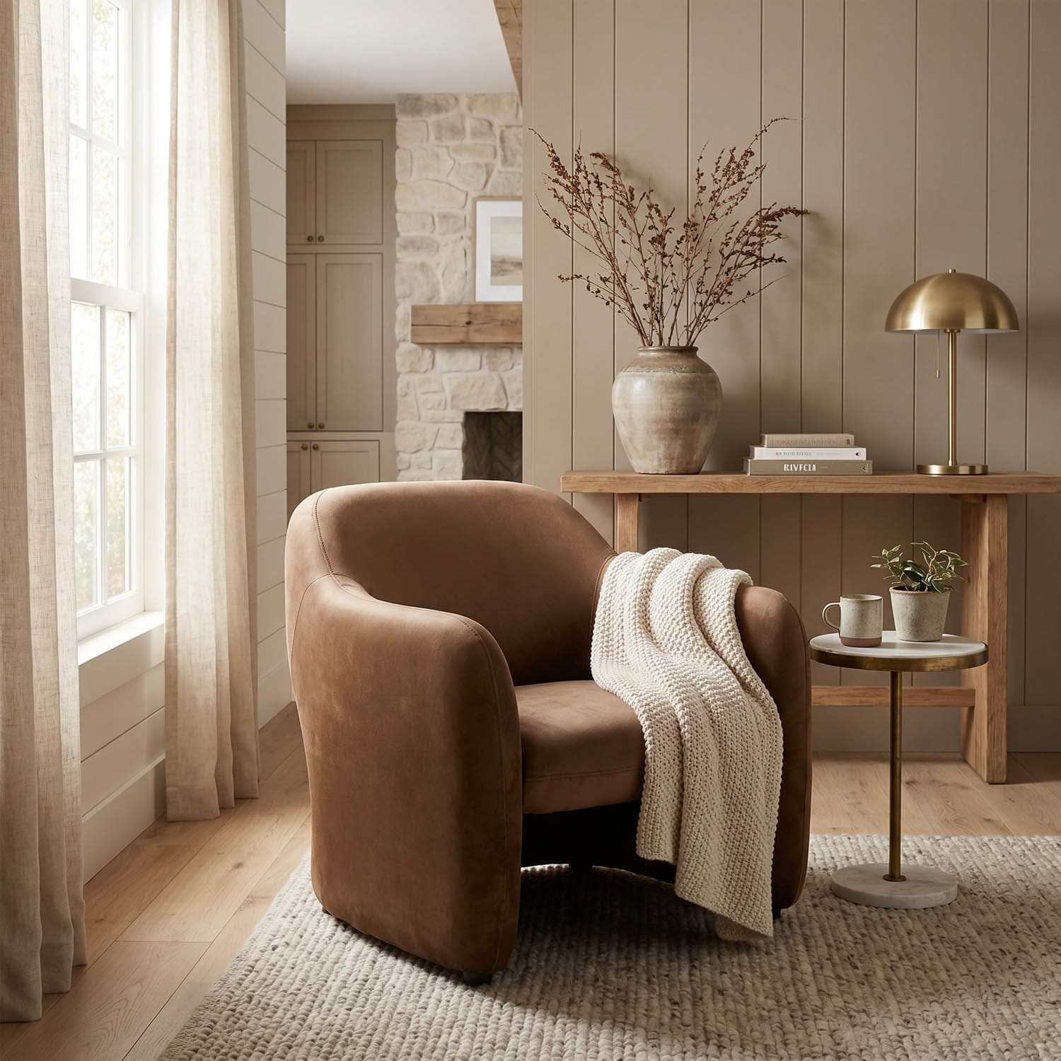 Marx Chair, Brown Velvet