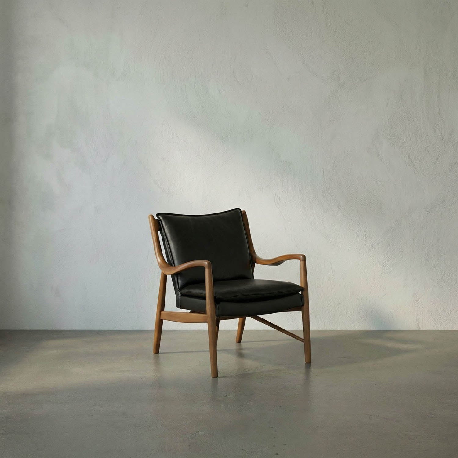 Weston Chair with Black Leather by Noir