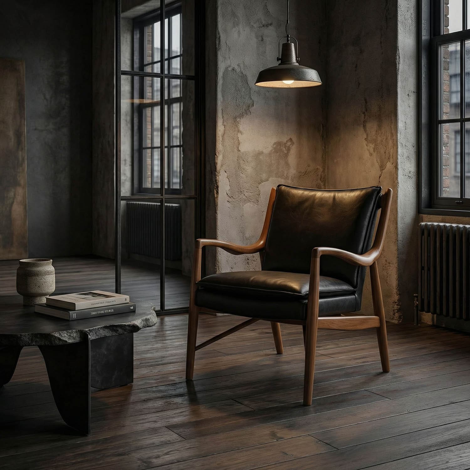 Weston Chair with Black Leather