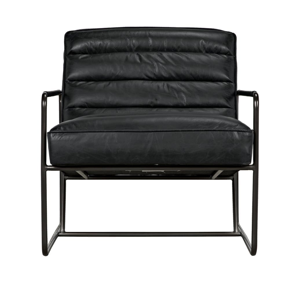 Demeter Chair, Metal and Leather