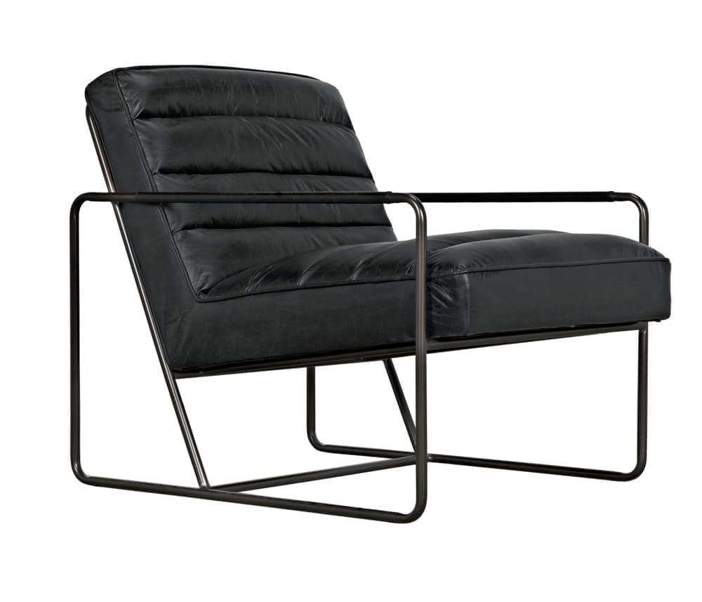 Demeter Chair, Metal and Leather