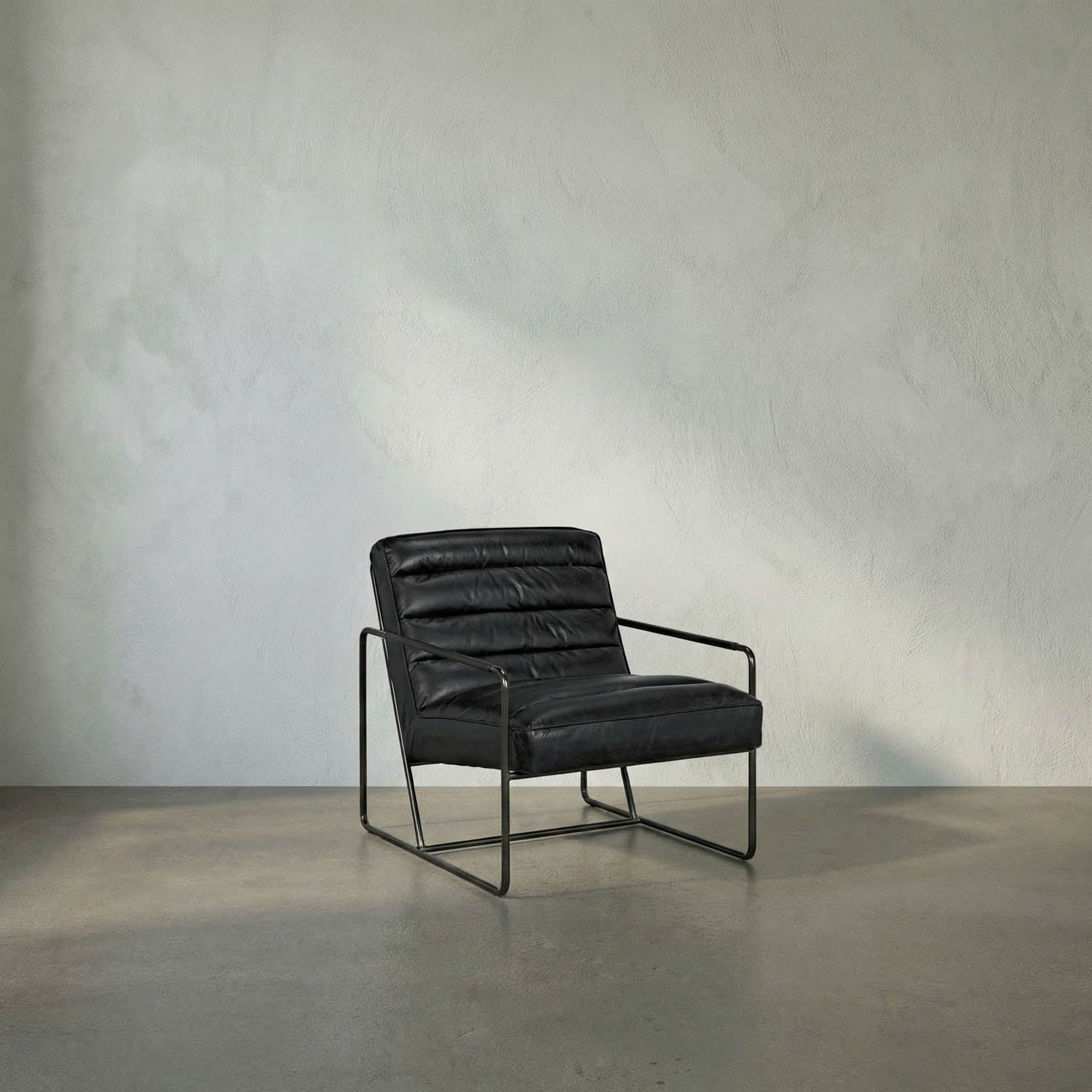 Demeter Chair, Metal and Leather by Noir