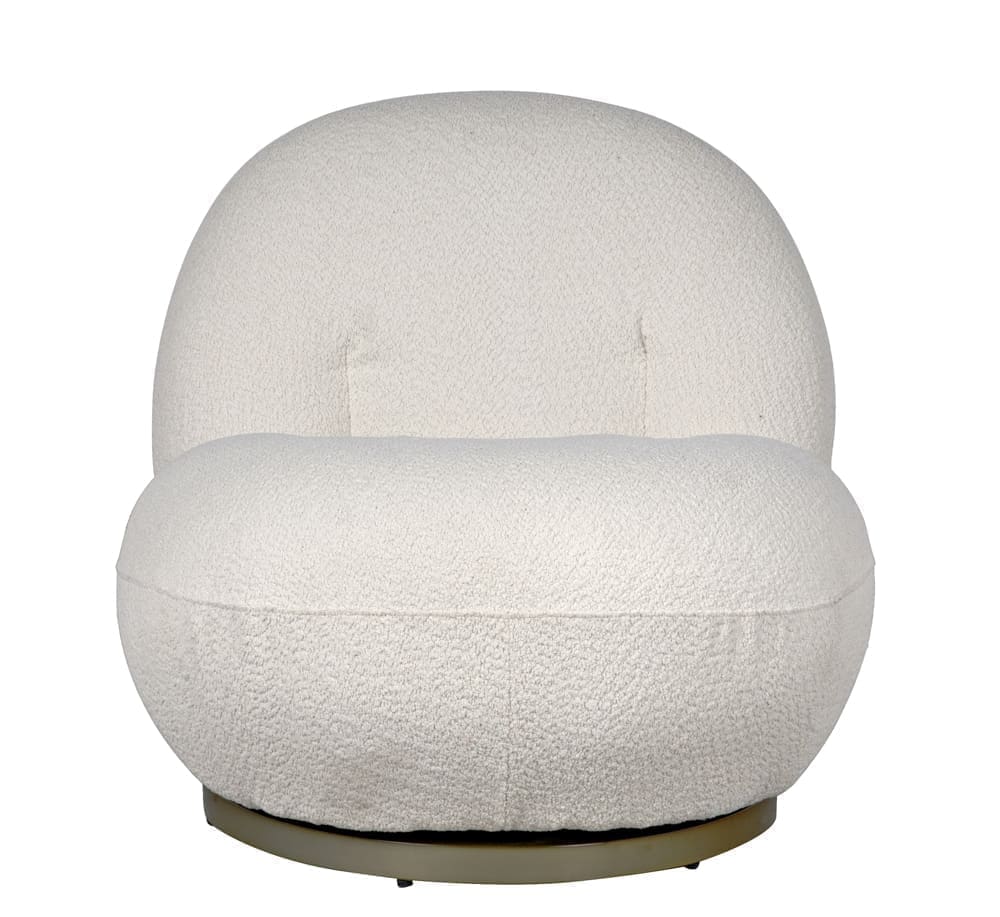 Artemis Swivel Chair, Boucle Fabric