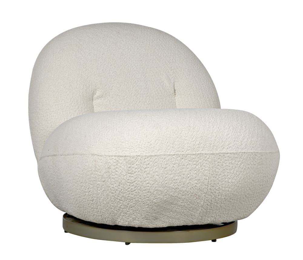 Artemis Swivel Chair, Boucle Fabric