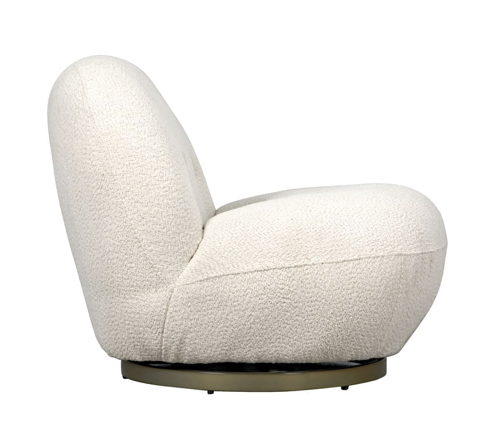 Artemis Swivel Chair, Boucle Fabric