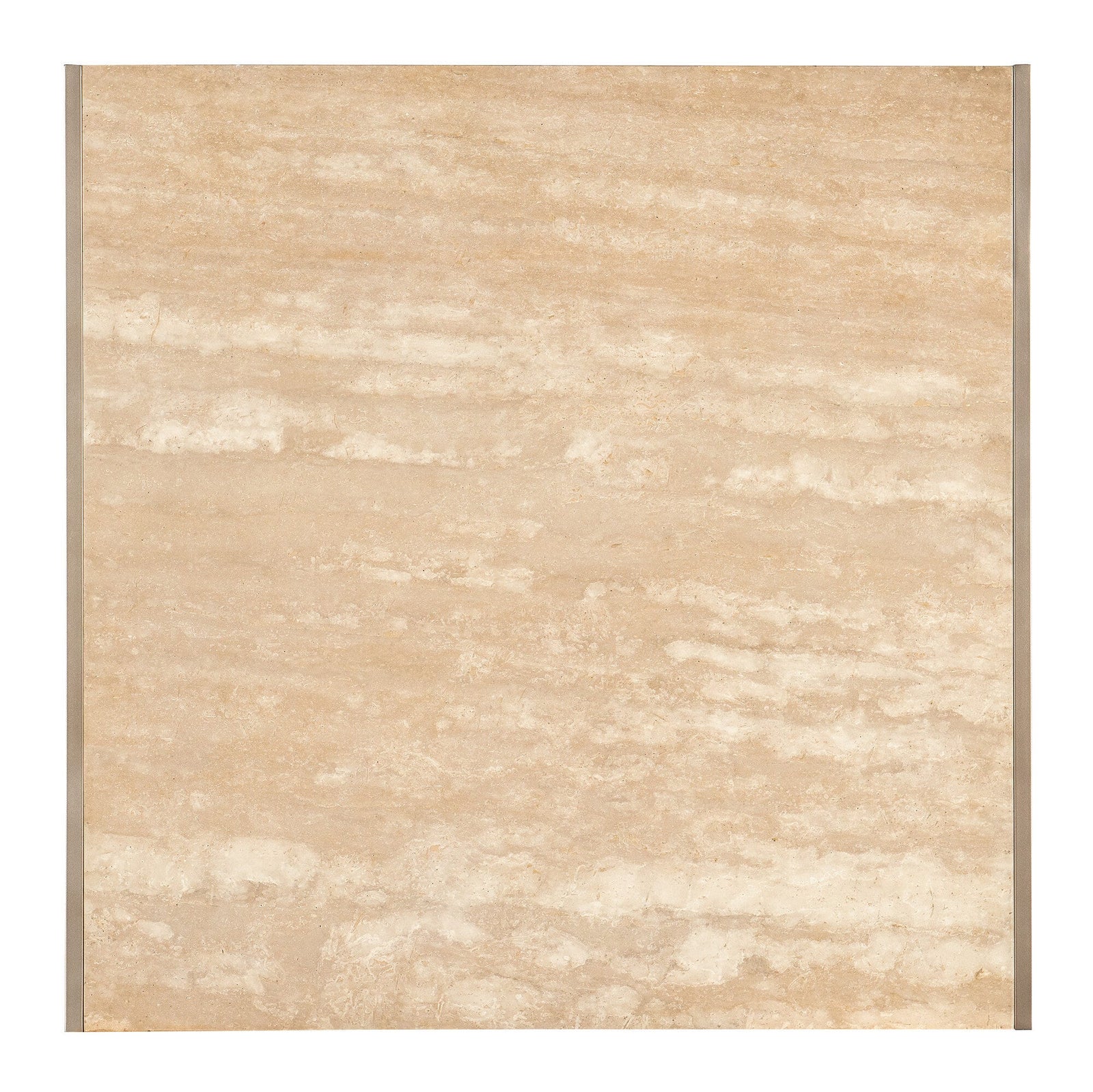 Hammon Travertine/Metal Square Coffee Table