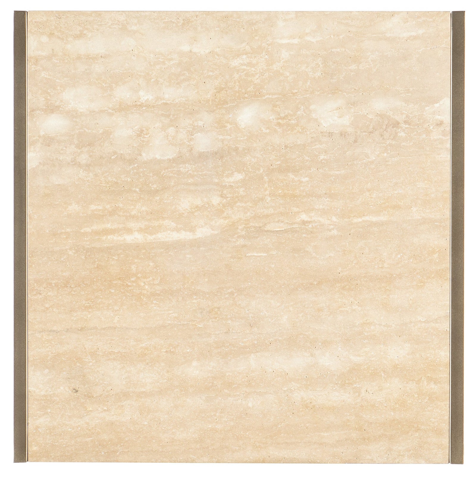 Hammon Travertine/Metal Square Side Table