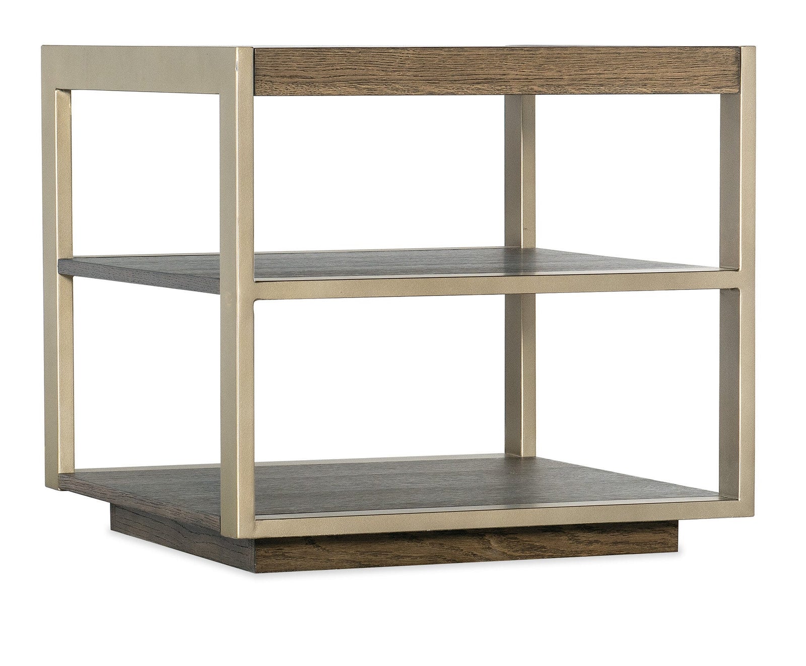 Hammon Wood/Metal Square Side Table
