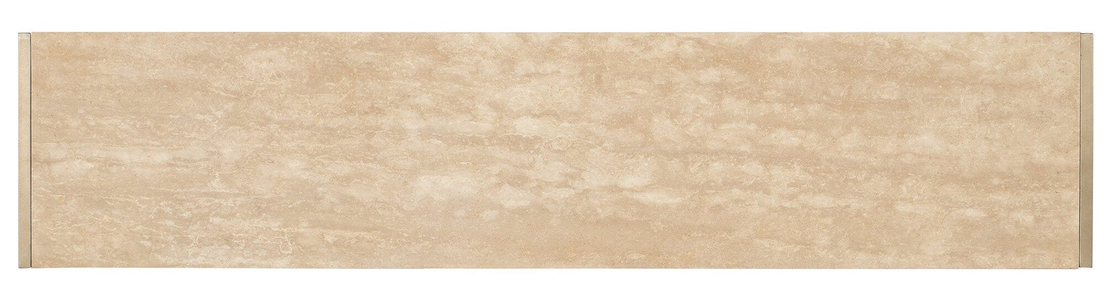 Hammon Travertine/Metal Square Console Table