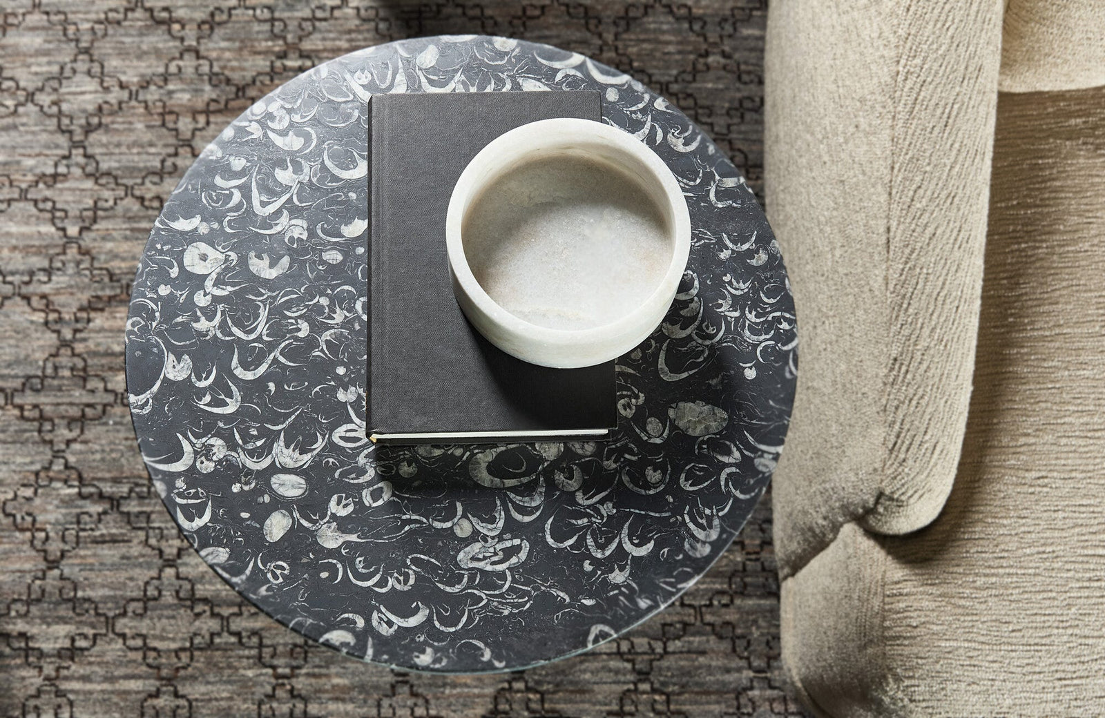 Estelle Marble & Metal Drink Table