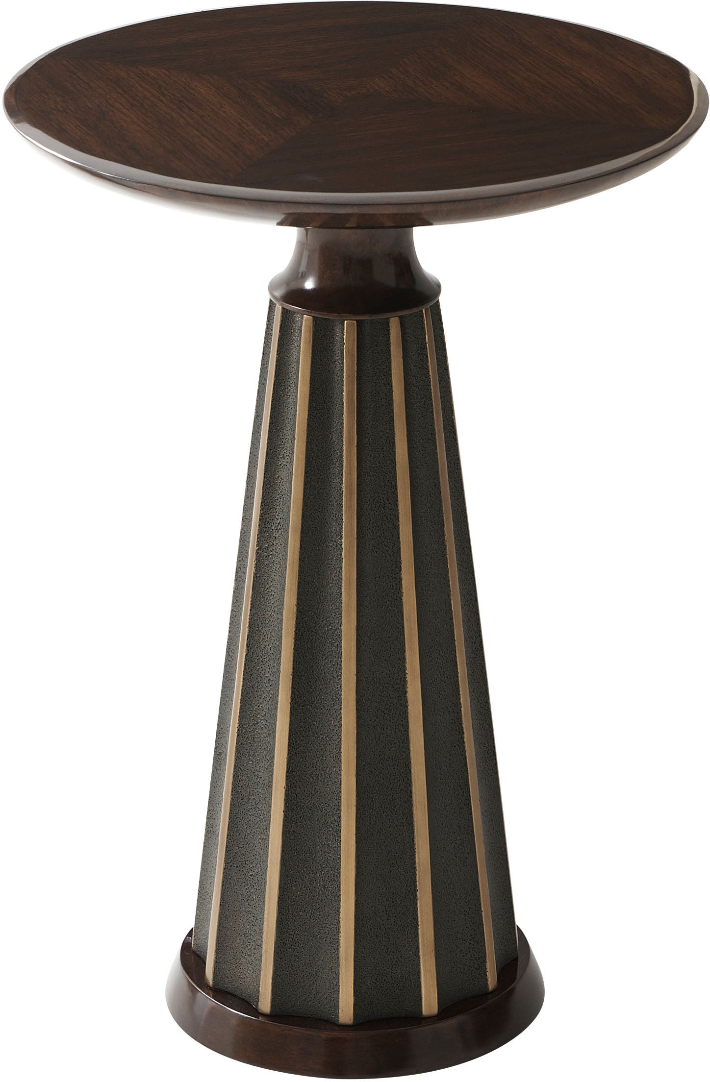 Walnut Hendrix Drinks Table in Walnut Veneer, Composite, Mahogany - Theodore Alexander