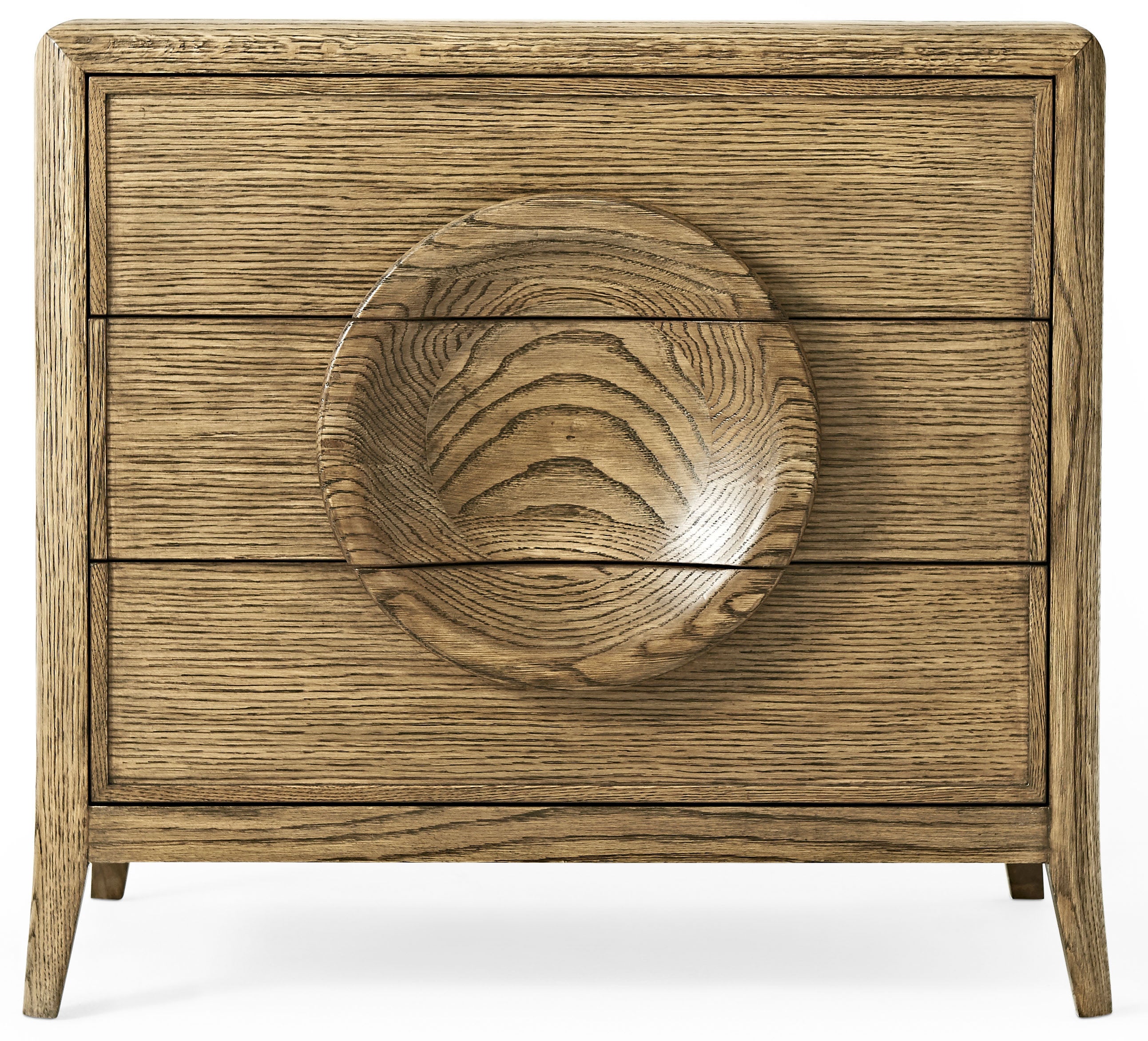Collins Nightstand in Oak, Oak Veneer - Theodore Alexander