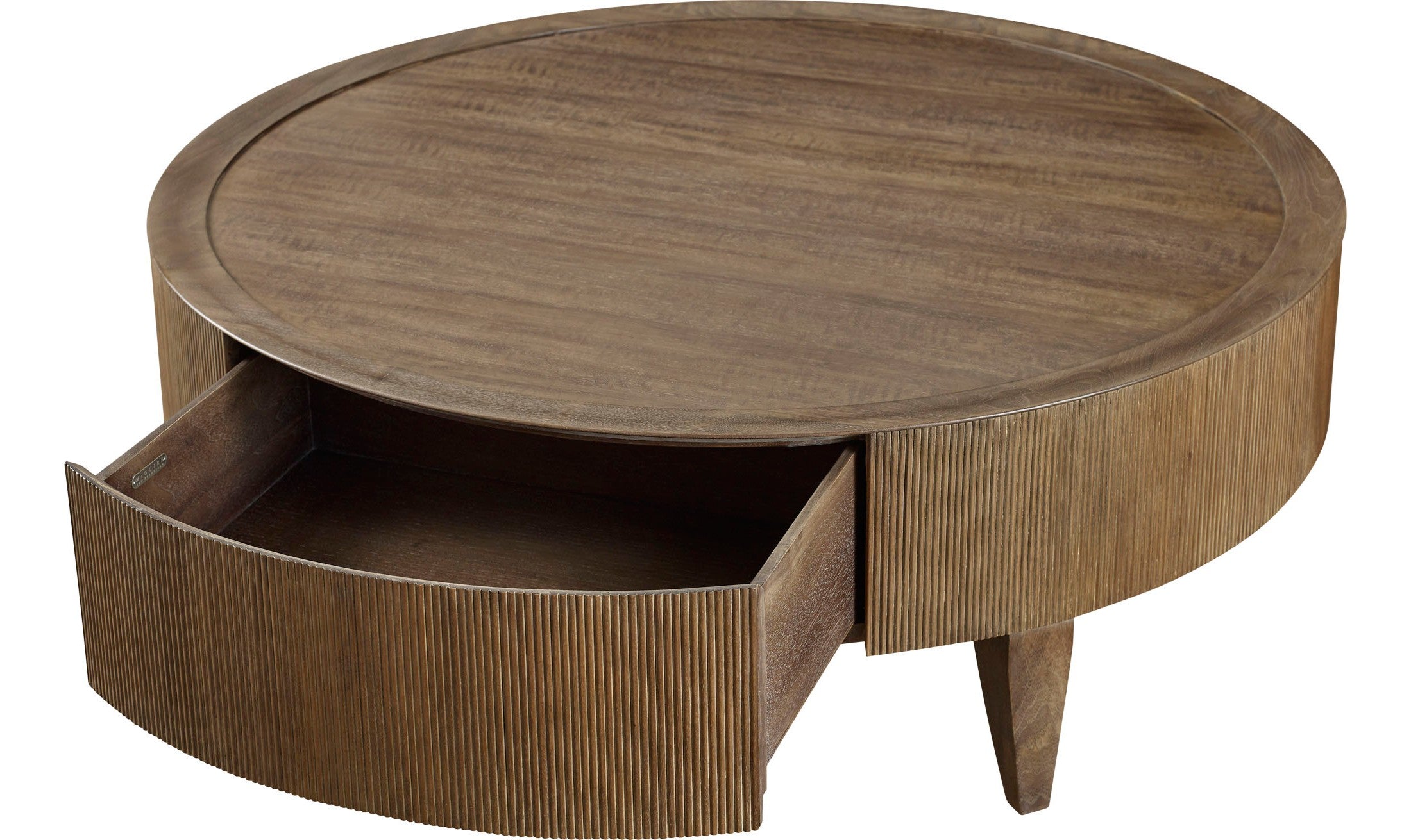 Reeded Round Cocktail Table