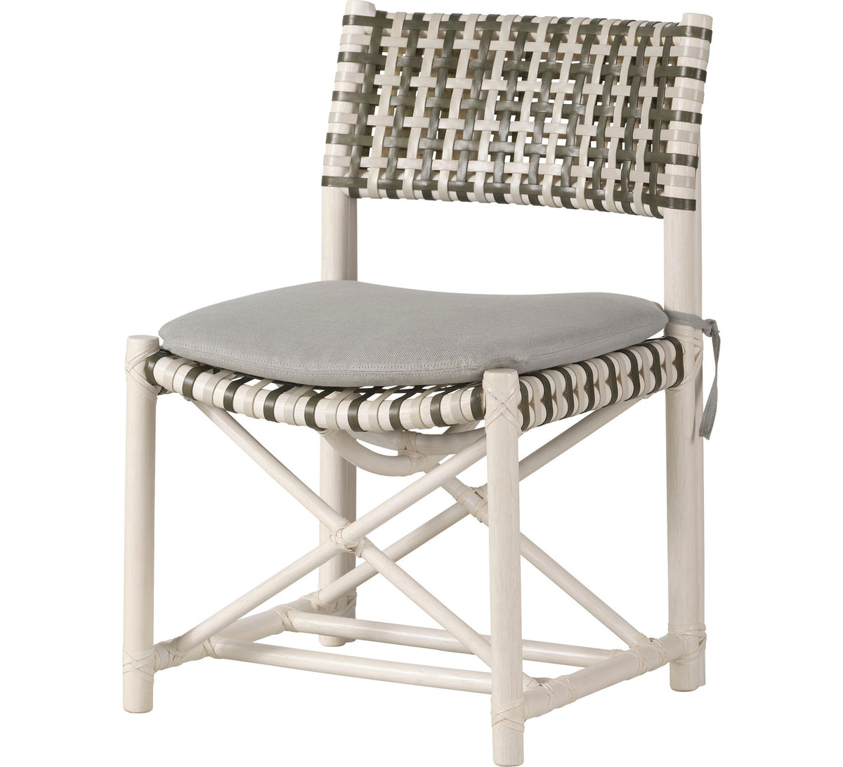 Antalya Laced Rawhide Armless Chair