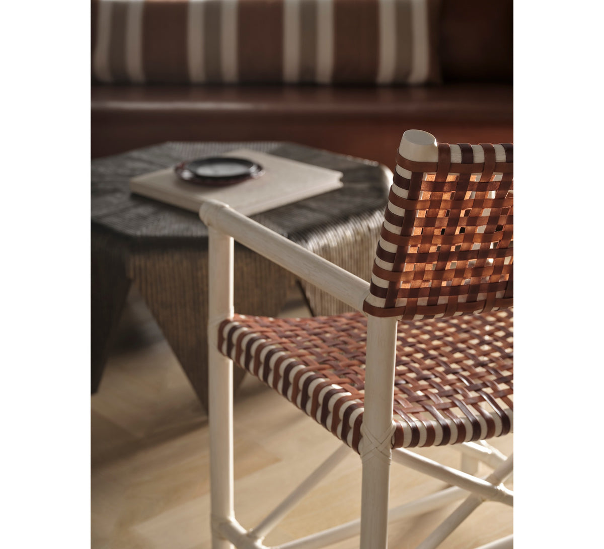 Antalya Laced Rawhide Arm Chair