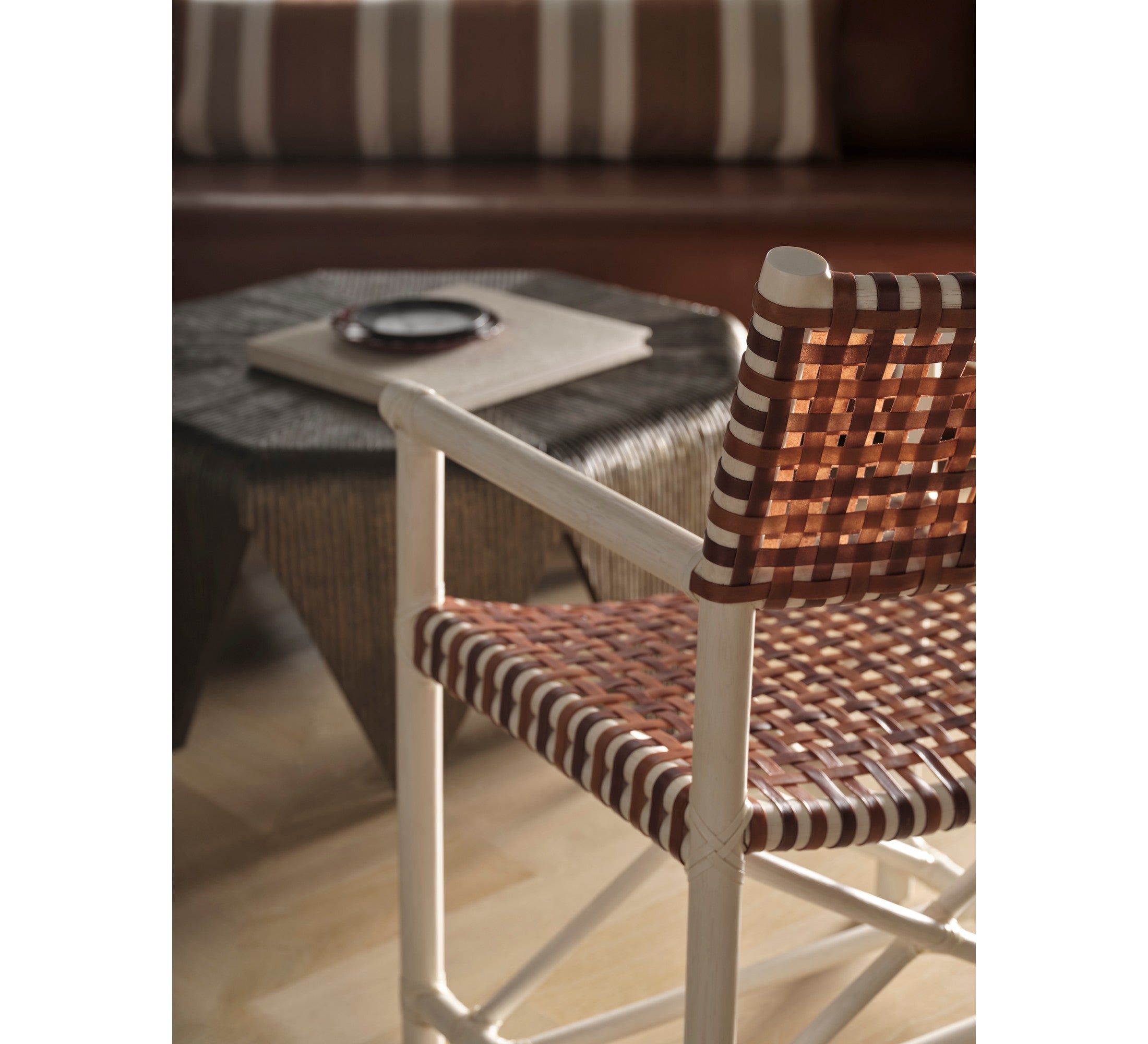 Antalya Laced Rawhide Arm Chair