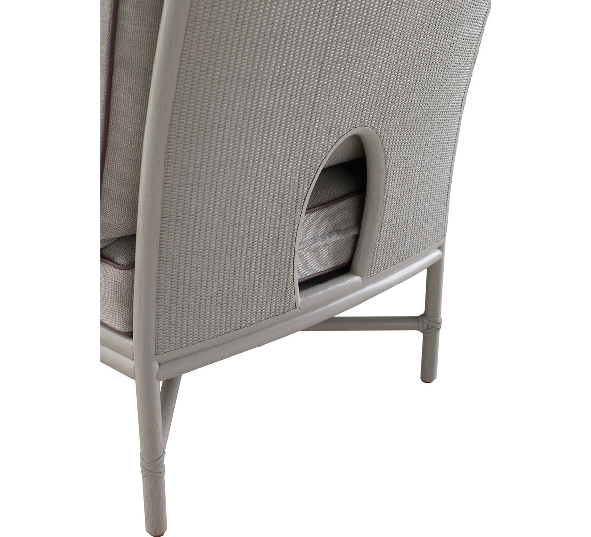 Open Oval Caned Chaise Lounge